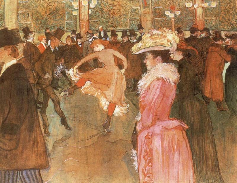 Henri de toulouse-lautrec A Dance at the Moulin Rouge Sweden oil painting art